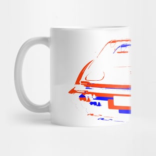 Triumph TR7 British classic car monoblock red white blue Mug